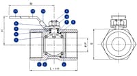 Inline Industries Ball Valve, 101R